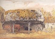 Samuel Palmer, A Cow-Lodge with a Mossy Roof